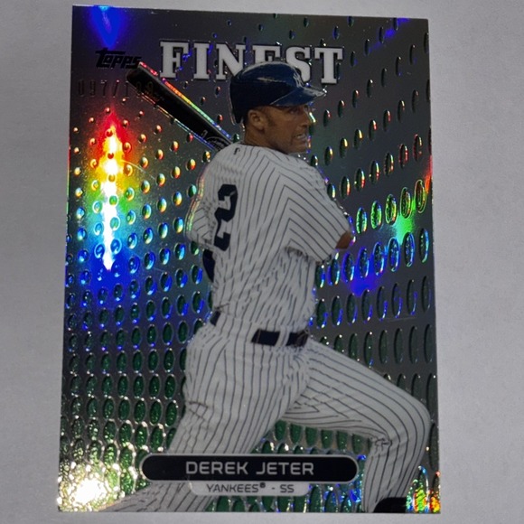 2013 Topps Finest Baseball Derek Jeter Green Refractor /199 SP #2 Yankees